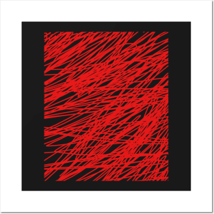 Red abstract art string T-Shirt Posters and Art